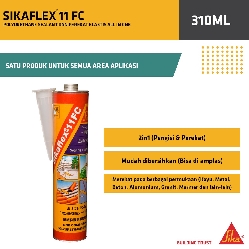 Sika - Sikaflex 11 FC / Sikaflex 11FC PU Window คอนกรีต Gap Filler Sealant 310 ml.