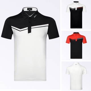 Titleist เสื้อยืดแขนสั้นชายกอล์ฟเสื้อกีฬากลางแจ้งเสื้อโพโล 0sqH