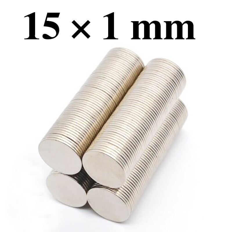 5ชิ้น แม่เหล็กแรงสูง 15x1มิล กลมแบน 15*1มิล Magnet Neodymium 15x1mm แม่เหล็ก นีโอไดเมียม 15*1mm แรงดูดสูง พร้อมส่ง