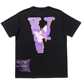 ใหม่ Vlone เสื้อยืดแขนสั้นลำลองสำหรับบุรุษและสตรีคอกลม