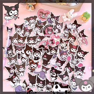 สติกเกอร์ ลาย Sanrio Kuromi Cinnamoroll Kawaii Emoji สําหรับตกแต่งสมุดโน้ต โทรศัพท์ DIY 100 ชิ้น