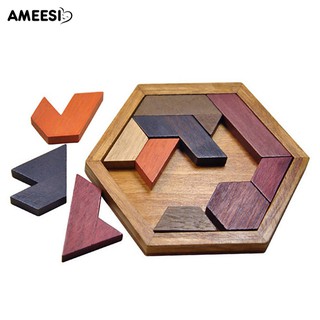 Board Jigsaw Tangram Geometric Shape Game Educational Toy