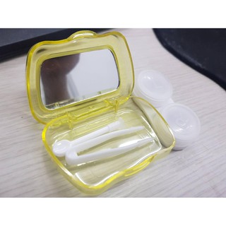 กล่องใส่คอนแทคเลนส์ ตลับใส่คอนแทคเลนส์ แบบพกพา พร้อมอุปกรณ์ Contact Lens Case คละสี