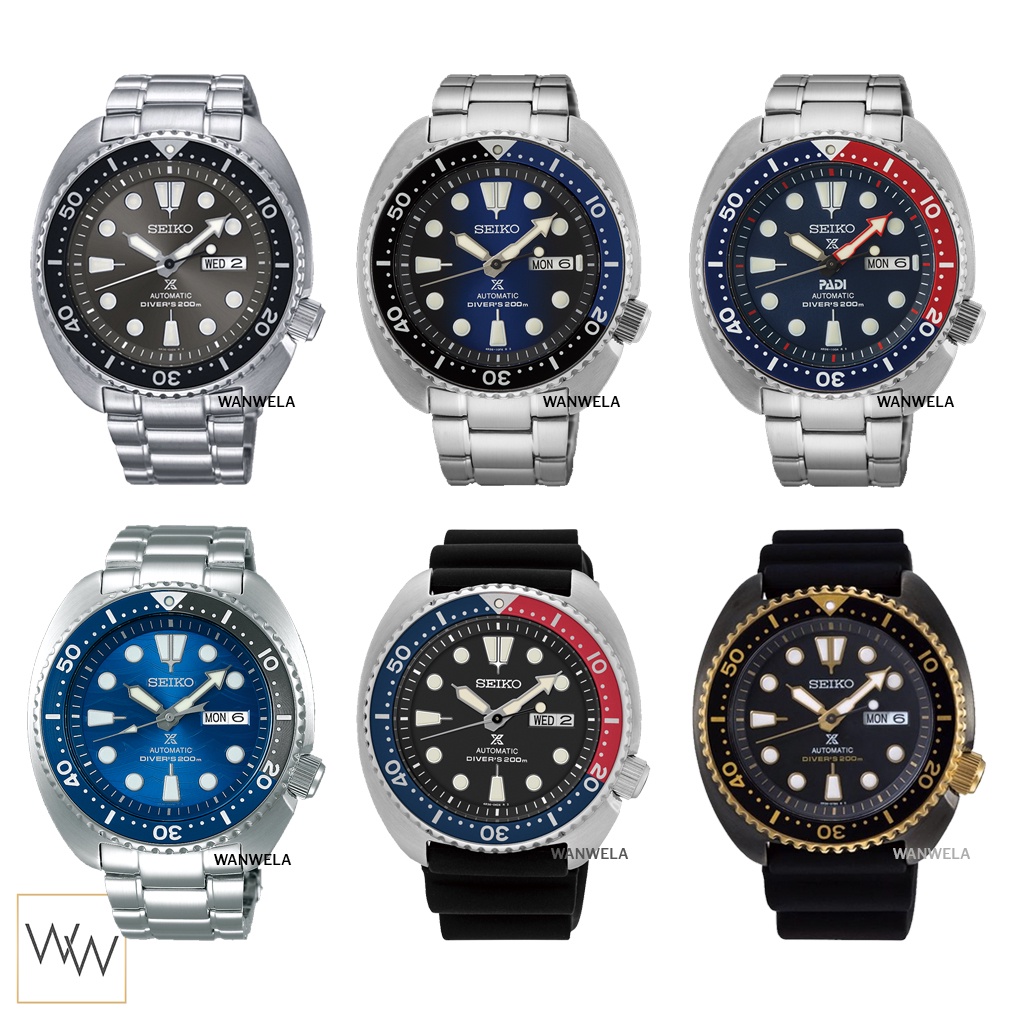 ของแท้ นาฬิกาข้อมือ Seiko Prospex Turtle เครื่องศูนย์ไทย