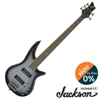 Jackson® JS3V Spectra Bass กีตาร์เบส 5 สาย 24 เฟร็ต (Silverburst) แบบ Active ไม่ป๊อปลาร์ คอเมเปิ้ล ** ประกัน 1 ปี **