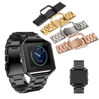 สายคล้องโลหะสแตนเลสพร้อมกรอบโลหะสำหรับนาฬิกา Fitbit Blaze Smart Watch