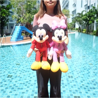 ตุ๊กตา Mickey มิกกี้ &amp; Minnie มินนี่ Best Dressed ใส่ชุดมีฮู้ด 16นิ้ว