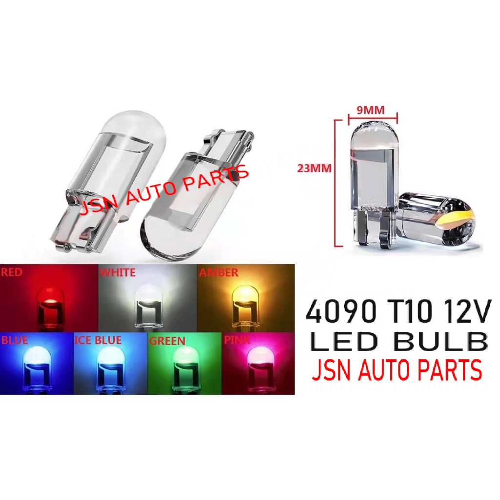 J4090S01 4090 T10 LED 12V หลอดไฟอัตโนมัติ