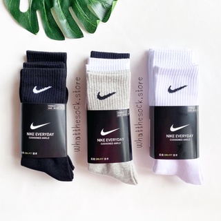 พร้อมส่ง‼️(1 Set มี 3 คู่) ถุงเท้าข้อยาว ถุงเท้าแฟชั่น ถุงเท้า Nike Everyday สเก็ตบอร์ด old school