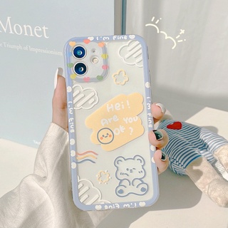 🌤พร้อมส่งในไทย เคสสำหรับ iPhone Case เคสไอโฟน เคสนิ่ม คลุมเลนส์กล้องหลากสี 100% Lucky smile เคสคลุมกล้อง 11-13Promax