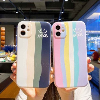 เคสซิลิโคนนิ่ม ลายหน้ายิ้ม สีรุ้ง สําหรับ OPPO Reno 7 Pro 5G 7Z 6Z 6 4G 5 4 Pro 5Z 5F 4F 2Z 2F 10X Zoom