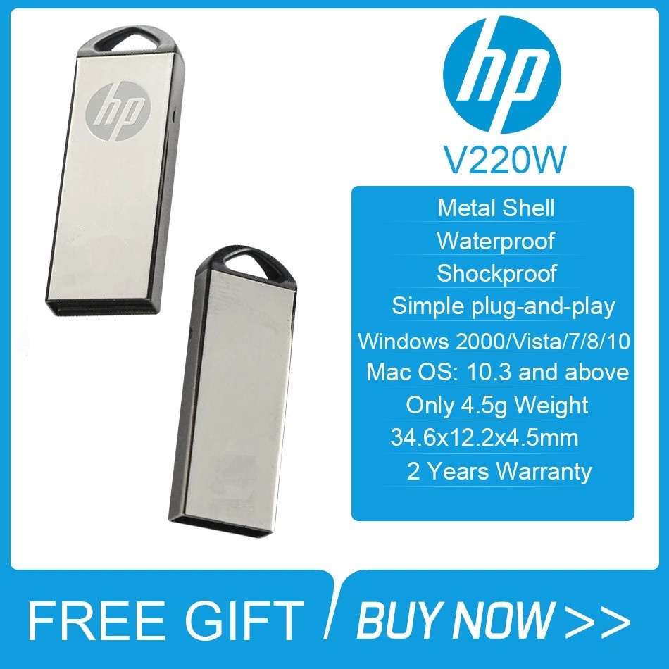 Hp แฟลชไดรฟ์ USB โลหะ ความเร็วสูง 2TB 8GB 16GB 32GB 64GB 128GB เสถียรพอนิ้ว 512gb