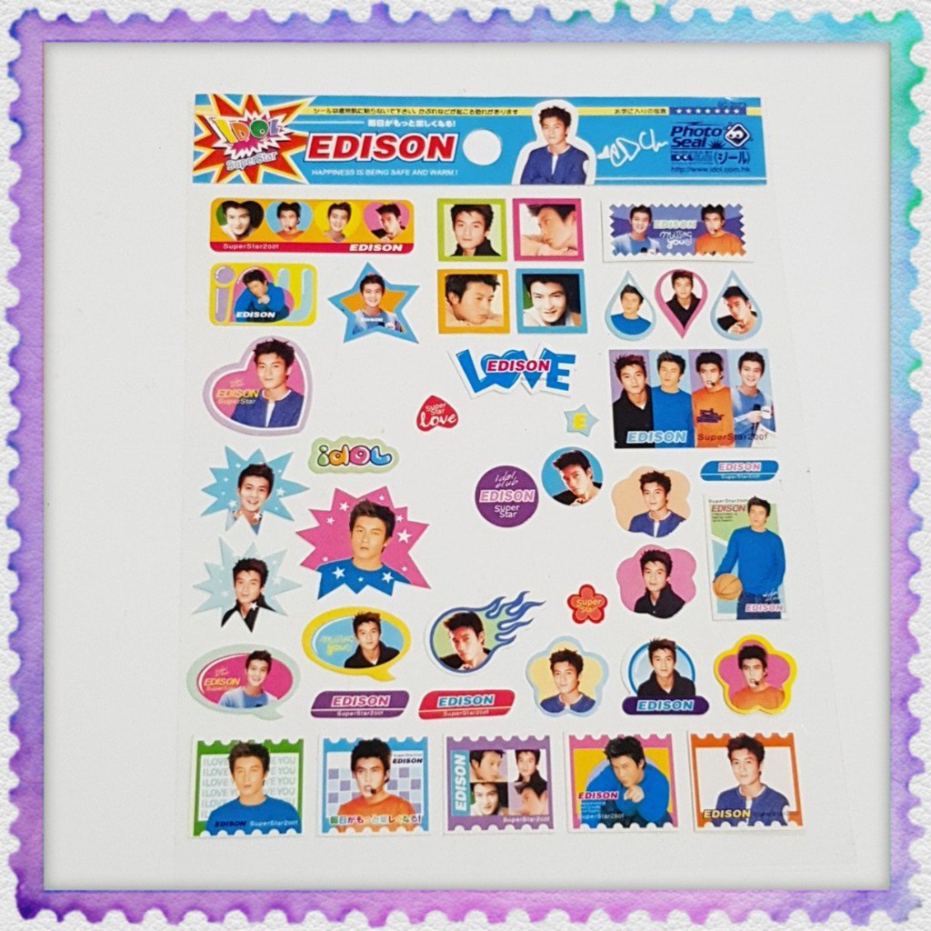 เอดิสัน เฉิน สติกเกอร์คนดัง Edison Chen Sticker 陈冠希明星贴纸