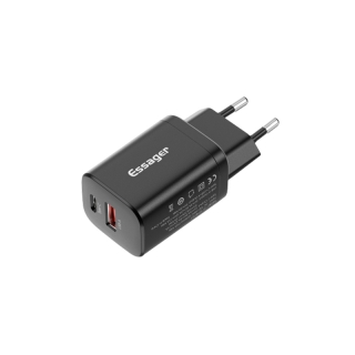 Essager อะแดปเตอร์ชาร์จเร็ว 30W QC PD 3.0 USB Type C พอร์ตคู่ ขนาดเล็ก แบบพกพา สําหรับ iP 13 12 iP Xiaomi