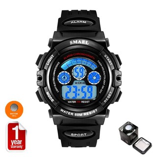 SMAEL นาฬิกาข้อมือเด็ก Sport Digital LED รุ่น SM0508 (Black/Yellow)