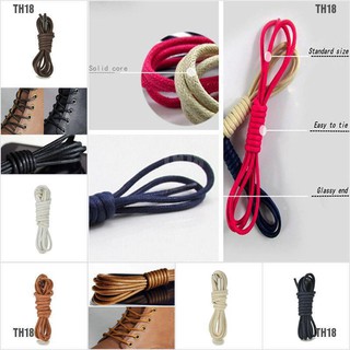 [YL] Waxed Round Shoe Laces Shoelace Bootlaces Leather Brogues Mu [TH2]