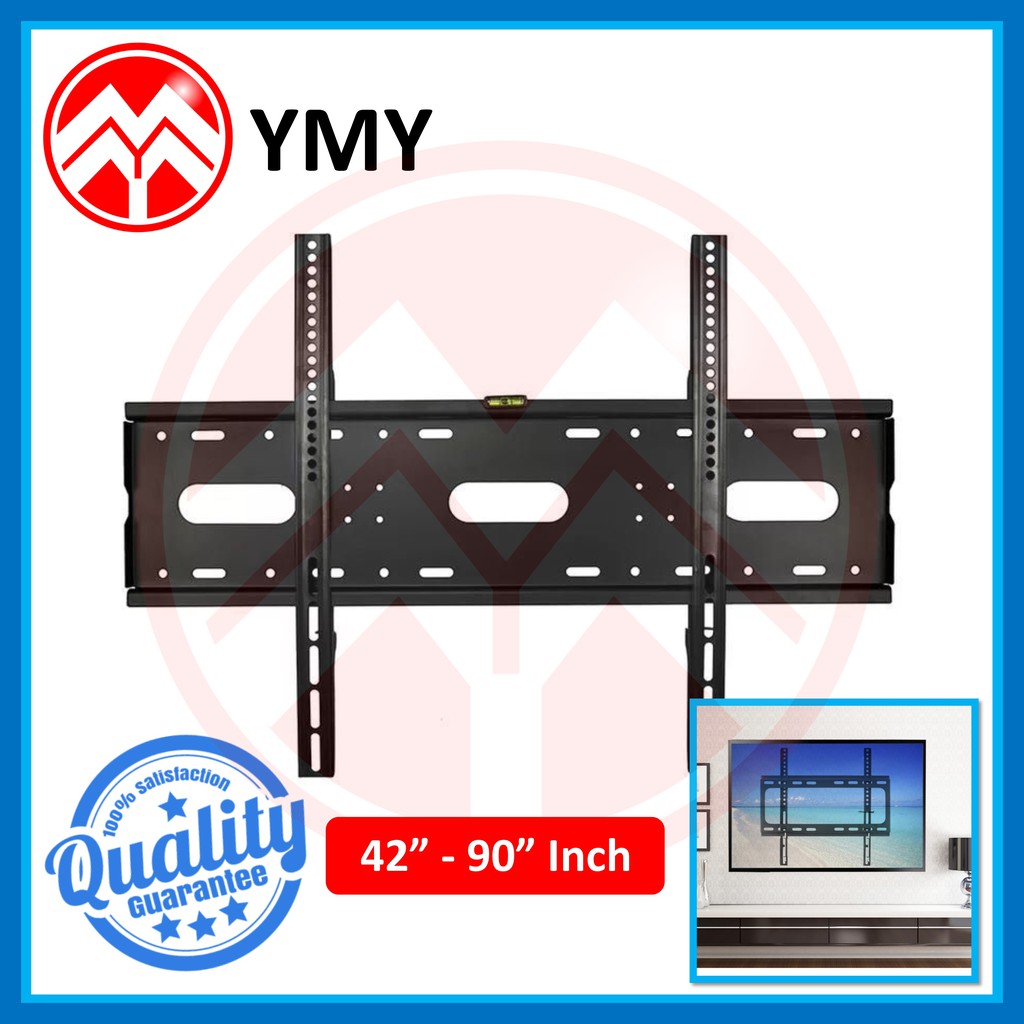 Universal 42" - 90" นิ้ว Heavy Duty LED LCD TV Wall Mount วงเล็บคงที่ (คงที่)