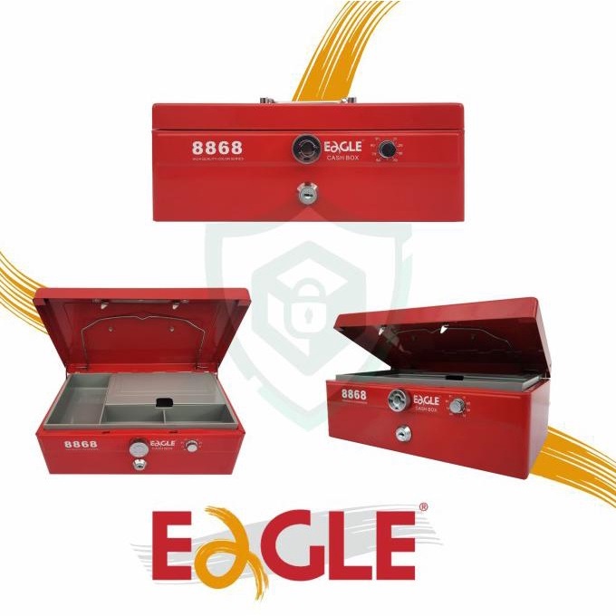 เซฟเหล็ก EAGLE เซฟหิ้ว เซฟแต่งงาน ตู้เซฟ กล่องเหล็กเก็บเงิน กล่องเซฟ สีแดง