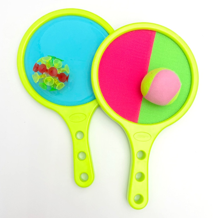 ของเล่น EVA ไม้เทนนิสของเล่นไม้เทนนิสของเล่นขนาดเล็กสำหรับเด็ก 1คู่  มีลูกบอนไห้ทั้งลูกเทนนิส  ลูกขนไก่ พร้อมส่งจากไทย - รูปที่ 3