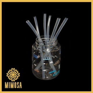 MIMOSA หลอดดูดน้ำ หลอดดูดน้ำซิลิโคน Silicone Straw food grade ทรงกลม และ รูปหัวใจ