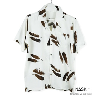 เสื้อฮาวาย nask (Hawaii shirt) เชิ้ต ผ้าไหมอิตาลี เนื้อผ้าบาง ทิ้งตัว เพียงแค่ซัก สะบัด ตาก ก็ใส่ได้แล้ว - H2112