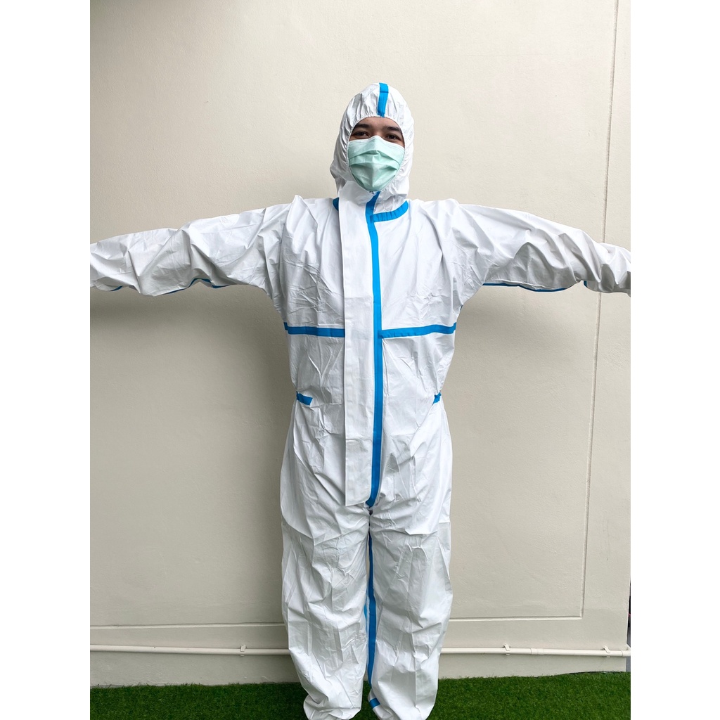 พร้อมส่ง ชุด PPE มาตรฐานใช้ในโรงพยาบาลป้องกันเชื้อโรคและละอองต่างๆ
