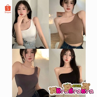 🧸💦𝑩𝒓𝒂𝑩𝒓𝒂𝑩𝒓𝒂⛱️🧸  เสื้อครอป บราสายเดี่ยว มีฟองน้ำในตัว ผ้าร่อง #bra-154