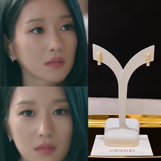 ต่างหูมุกจิ๋วเรียง อะไหล่ทอง