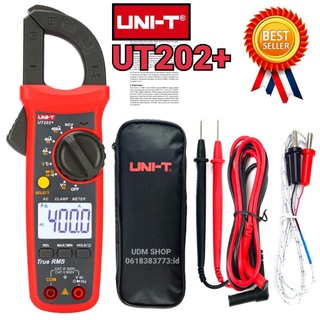 คลิปแอมป์ UNI-T UT202+, Digital Clamp multimeter digital แคล้มป์แอมป์ มัลติมิเตอร์ดิจิตอล มิเตอร์วัดไฟ