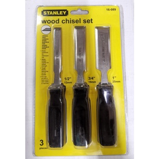 STANLEY​ 16-089​ สิ่วไม้​ ชุดสิ่ว3ชิ้น​ ขนาด1/2",3/4",1"