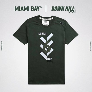 Miami Bay เสื้อยืดชาย รุ่น Downhill สีเขียวเข้ม