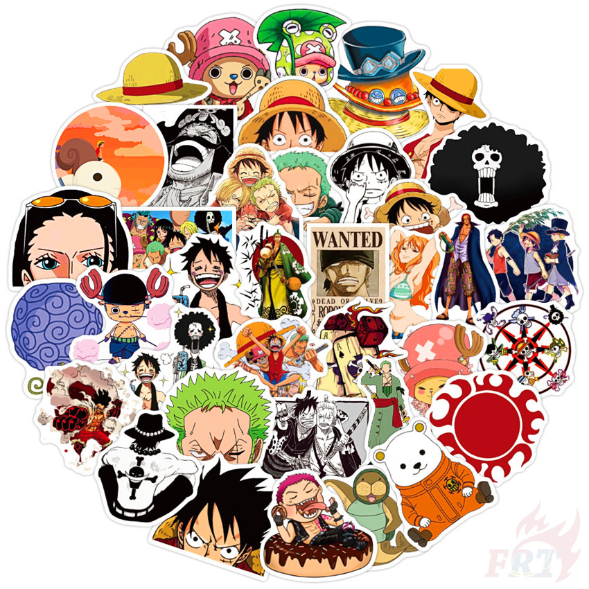 50Pcs/Set ☠ One Piece . Sailing Adventure Series 01 Stickers ☠ DIY Fashion Waterproof Doodle Decals Stickers