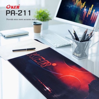 OKER MOUSE PAD แผ่นรองเมาส์ รุ่น PAD-211 แผ่นรองเม้าส์ผ้า สำหรับคอเกมส์ อย่างดีพื้นผิวเรียบ