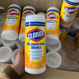 CLOROX WIPE 35 พร้อมส่ง ✅แผ่นวิปฆ่าเชื้อโรค CLOROX DISINFECTING WIPES นำเข้าจาก USA ใช้เช็ดทำความสะอาดฆ่าเชื้อโรค 99.99%