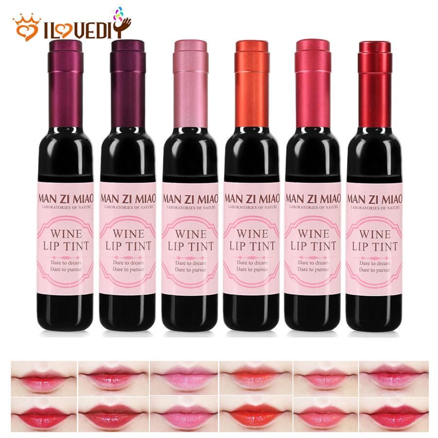 Sexy Waterproof Wine Red Shape Lip Tint Gloss Women Lip Makeup Liquid Lipstick Lipgloss Cosmetic