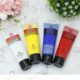 สี Acrylic Color ซากุระ75ml (หลอด)  Set 2