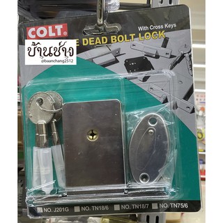 COLT J201G กุญแจประตูแบบฝัง 2 ขา