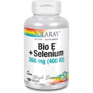 Solaray, Bio E® + Selenium, 268 mg (400 IU) with Lecithin, 120 Softgels