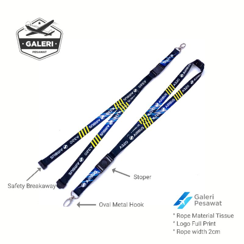 GANTUNGAN Airbus A320 Neo ID Card Lanyard