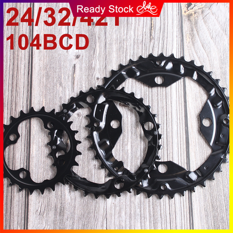 64 104BCD Chainring MTB จักรยาน 24 T 32 T 42 T MTB จักรยานแหวน 3*10S Triple Mountain Bike อะไหล่