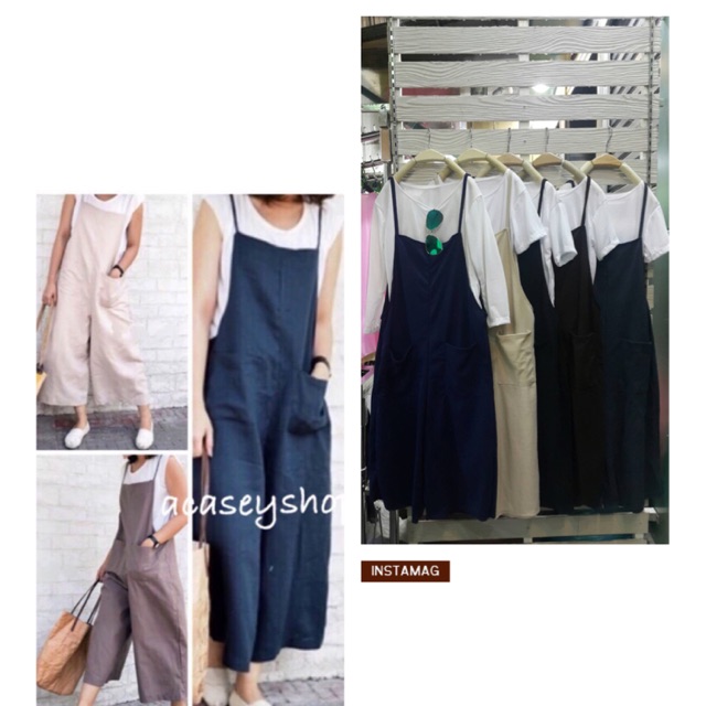 LS0001 เซตเอี๊ยมกางเกง 5 ส่วน แถมตัวใน แขนสั้น สีมาเพิ่มจ้า ดูสีที่กำกับไว้ในรูปเท่านั้นค่ะ jumpsuit555