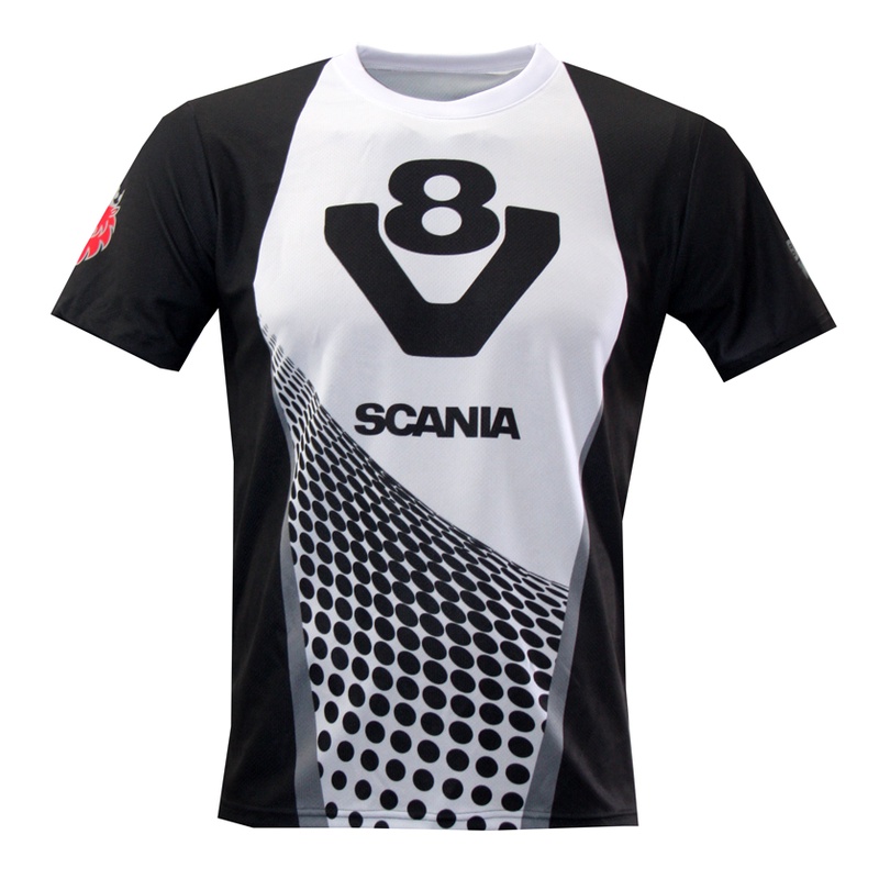 เสื้อยืดผู้ชายและผู้หญิงใหม่ Fit For Scania V8 Super Logo เสื้อยืด