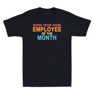 เสื้อยืด Cotton Comfortเสื้อยืด ผ้าฝ้าย พิมพ์ลาย Work From Employee Of The Month สไตล์ฮิปฮอป วินเทจ สําหรับผู้ชาย 2022ขน