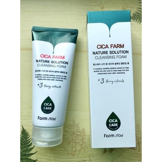 🤩โฟมประหลาดที่เปลี่ยนหน้าพังเพราะสิว..ให้ใสอีกครั้ง😘Farmstay Cica Farm Natural Solution Cleansing Foam