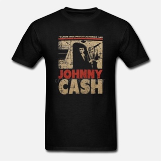 เสื้อยืดสีขาวเสื้อยืดแขนสั้นพิมพ์ลาย JOHNNY cash man สําหรับผู้ชาย S-3XLS-4XL