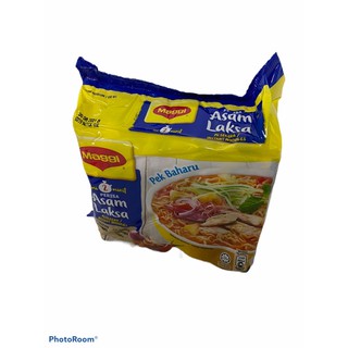 MAGGI แม็กกี้ ASAM LAKSA!!รสแกงน้ำยา สีฟ้า 1แพค/5ห่อ 80g ราคาพิเศษ!! พร้อมส่ง