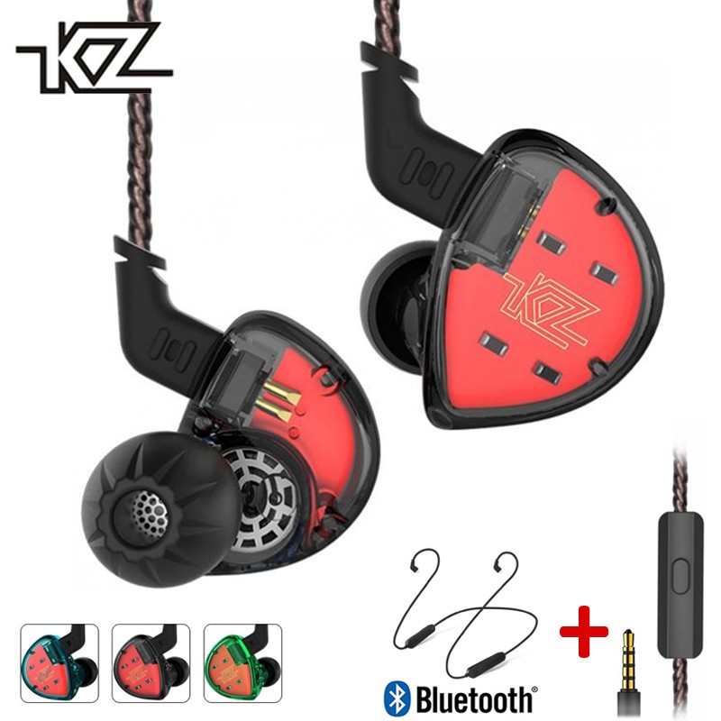 Kz Es4 Hybrid Hifi Deep Bass In Ear Music Earphone With Bluetooth Module Wire T6tg Shopee Thailand