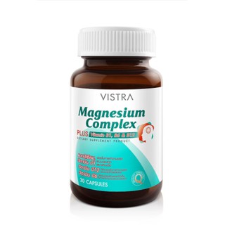 VISTRA Magnesium Complex 30เม็ด บรรเทาและป้องกันการปวดไมเกรน มีอาการเหน็บชาและตะคริว