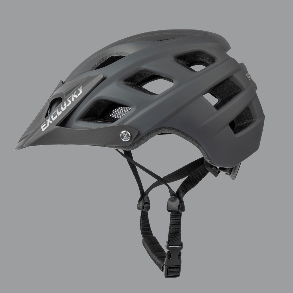 หมวกกันน็อกExclusky S Mountain Bike Helmet With Visor MTB Lightweight ...