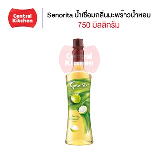 ++ยกลัง ซินญอริต้า พรีเมี่ยม ไซรัป Senorita Flavoured Syrup น้ำเชื่อมกลิ่นมะพร้าวน้ำหอม ขนาด 750 มล.x 6 ขวด